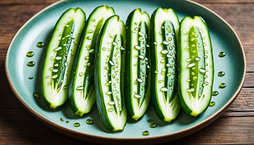 Asian inspired pickled cucumbers image