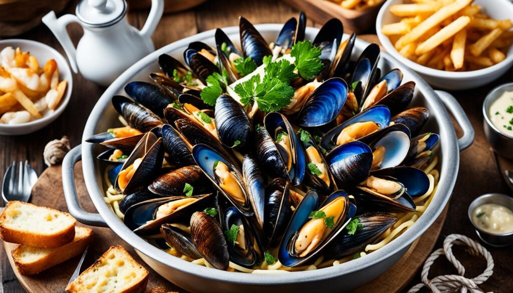 Belgian moules frites