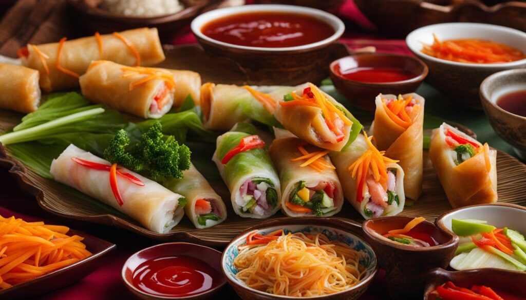 Chinese New Year spring rolls