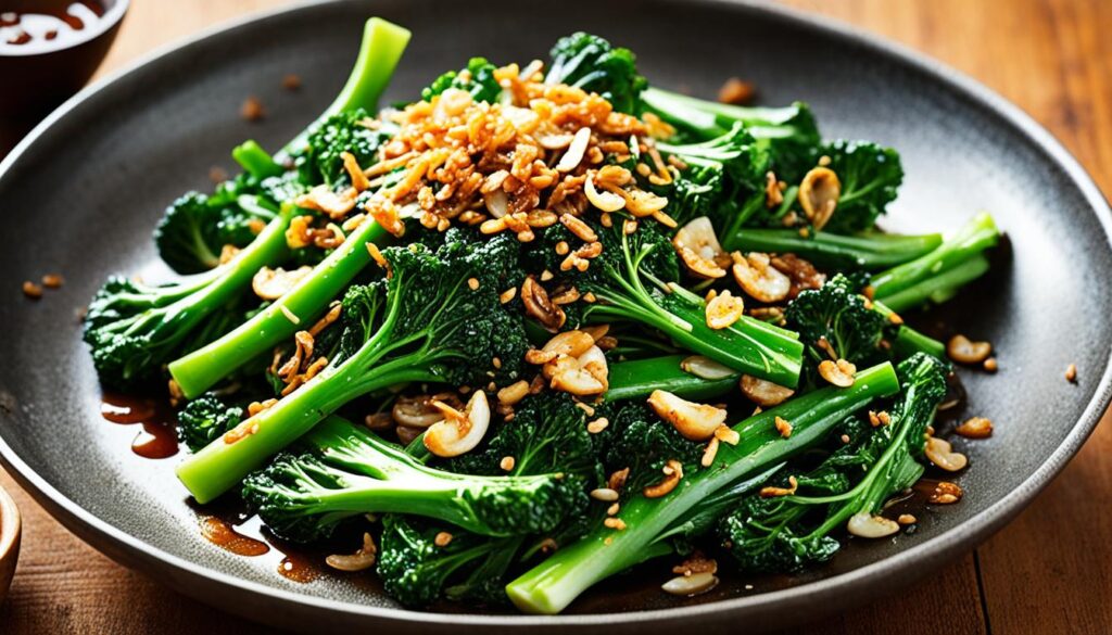 Chinese broccoli stir-fry with oyster sauce