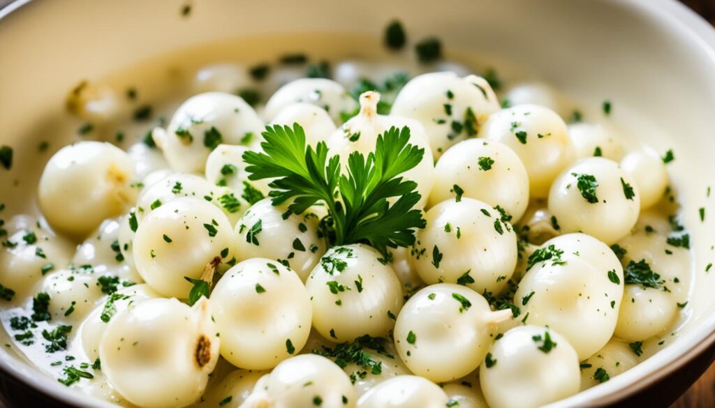 Creamed pearl onions