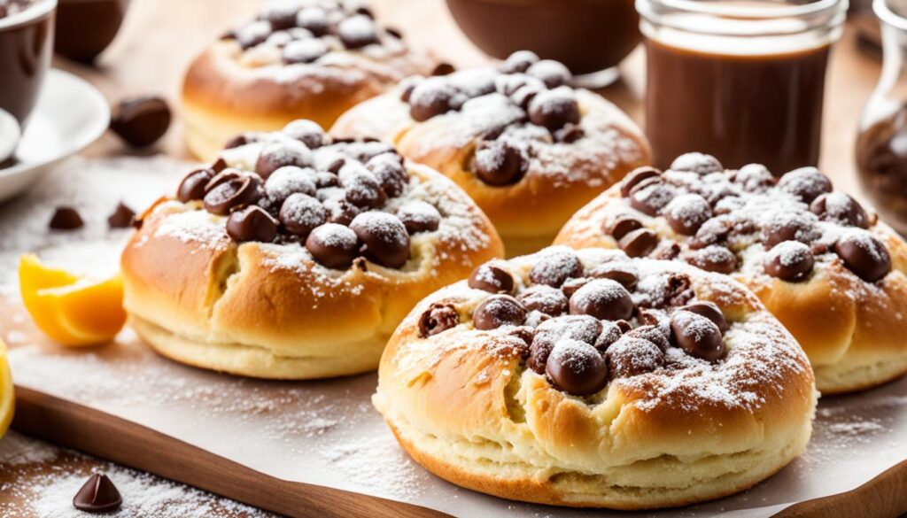 Golden Brown Nutella Breakfast Buns