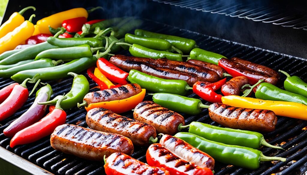 Grilled Italian Sausage with Peppers and Onions