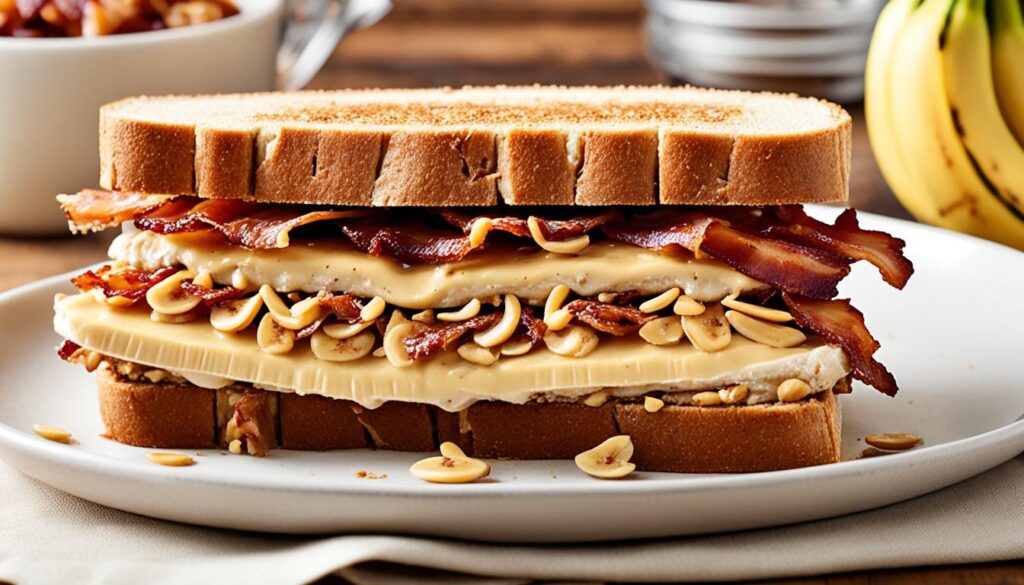 Grilled Peanut Butter Banana Bacon Sandwich