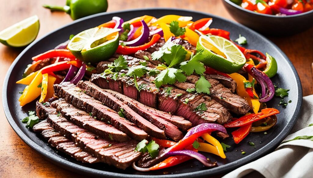 Grilled Skirt Steak Fajitas