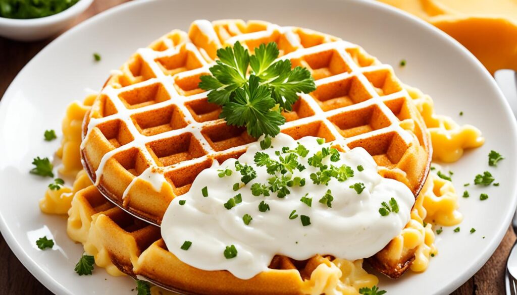 Macaroni and Cheese Waffles