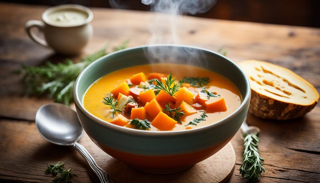 Roasted Squash and Raw Carrot Soup