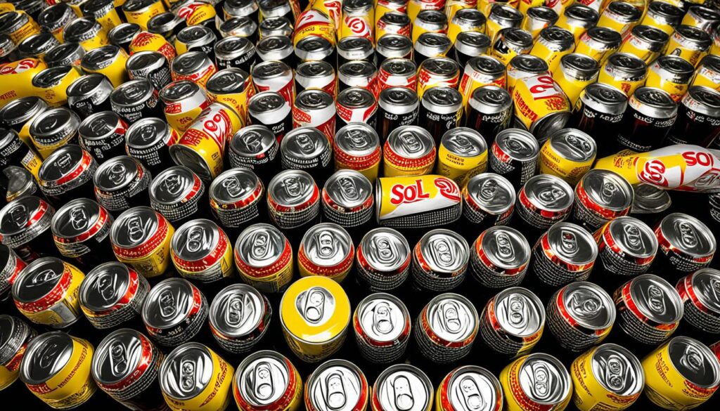 Sol soda cans