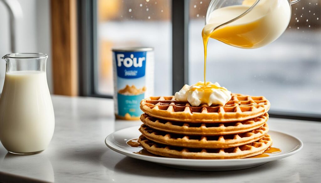 Using skim milk in yeast-raised waffles