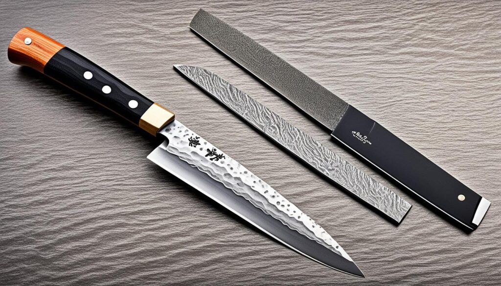 Yoshihiro VG-10 16 Layer Hammered Damascus Nakiri Knife