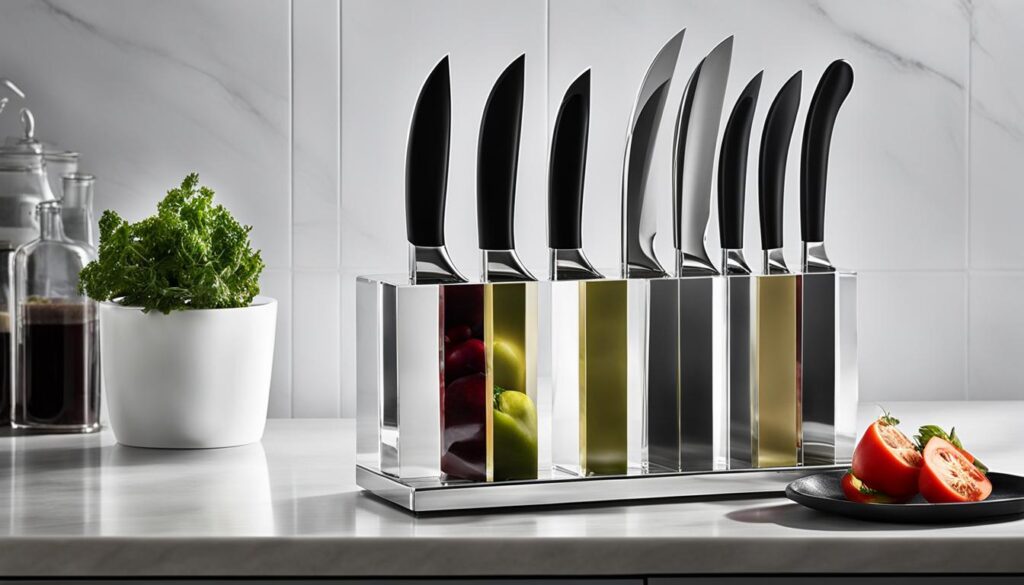 acrylic knife block