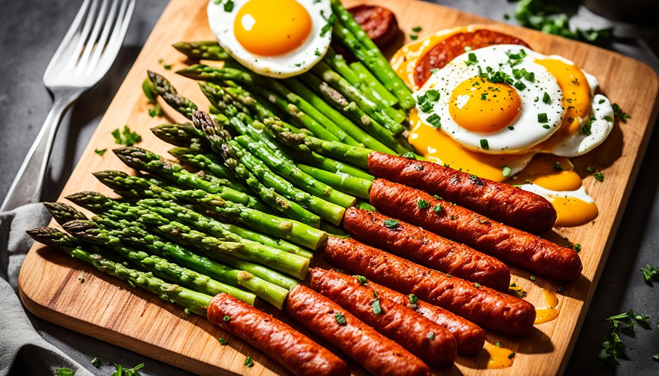 Asparagus Chorizo & Fried Eggs with Paprika Aioli Recipe