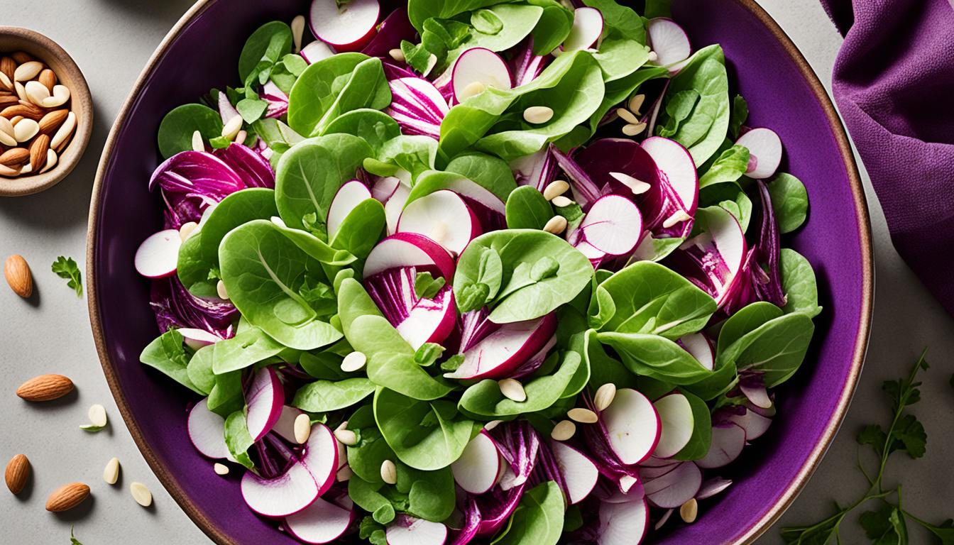 bean salad radicchio radish almond recipe