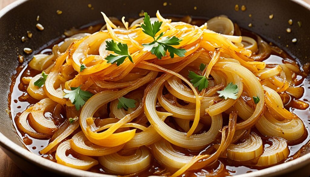 caramelized onions for french onion soup