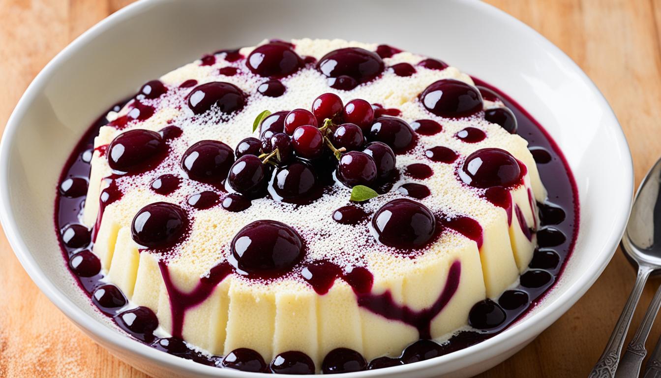 Chilean Semolina Pudding & Red Wine Syrup Recipe