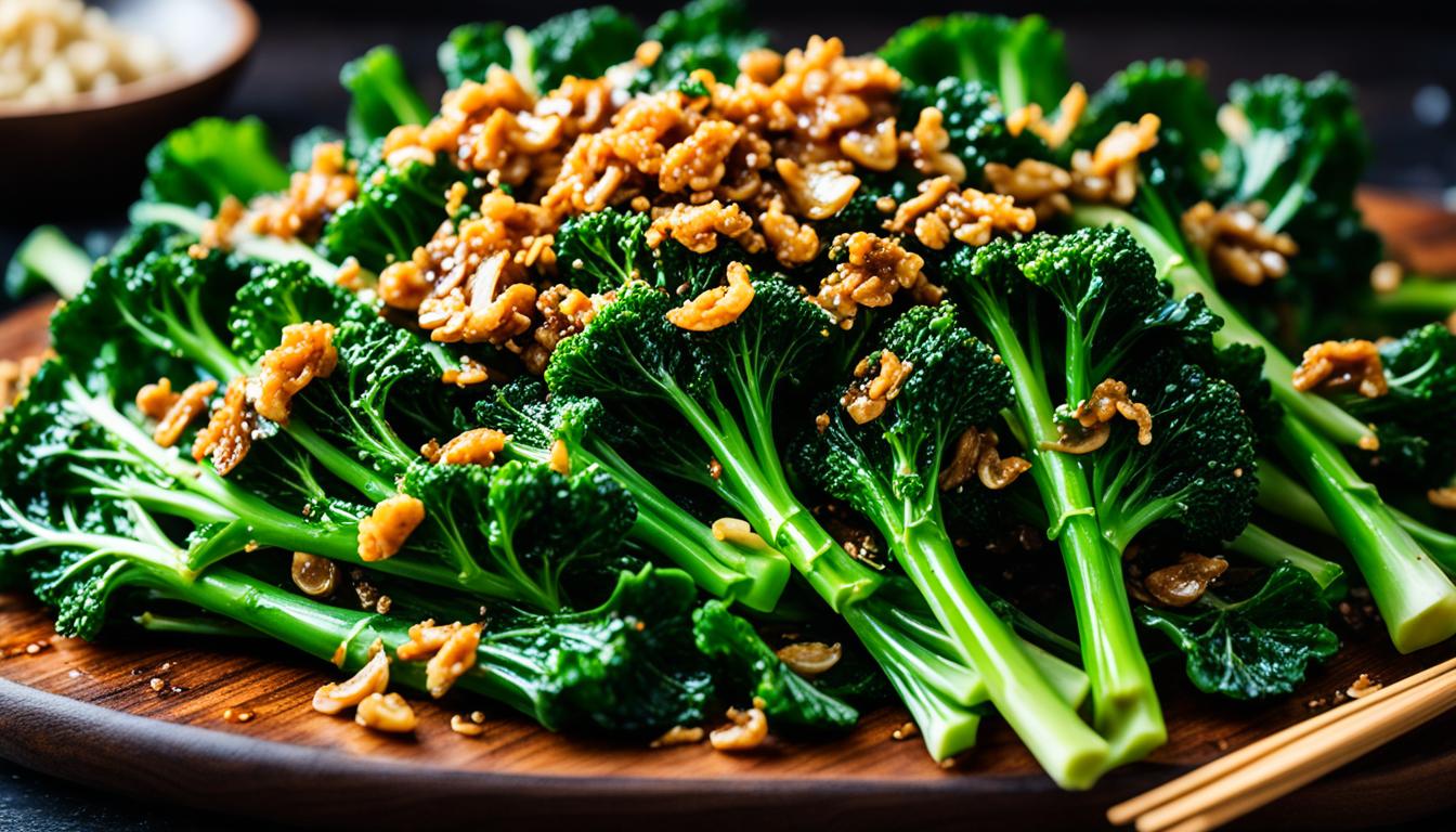 chinese broccoli oyster sauce fried garlic recipe