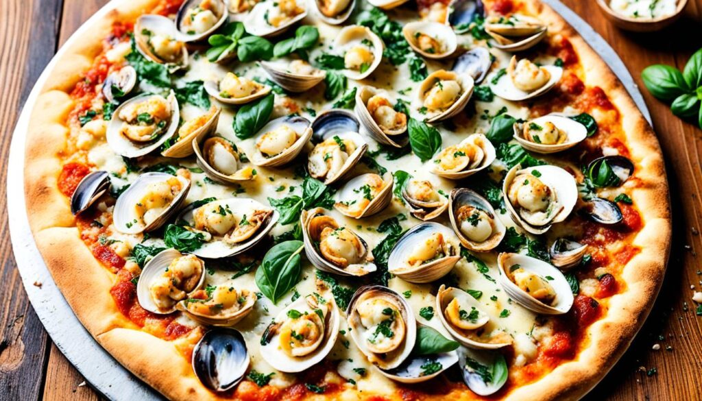 clam and garlic pizza