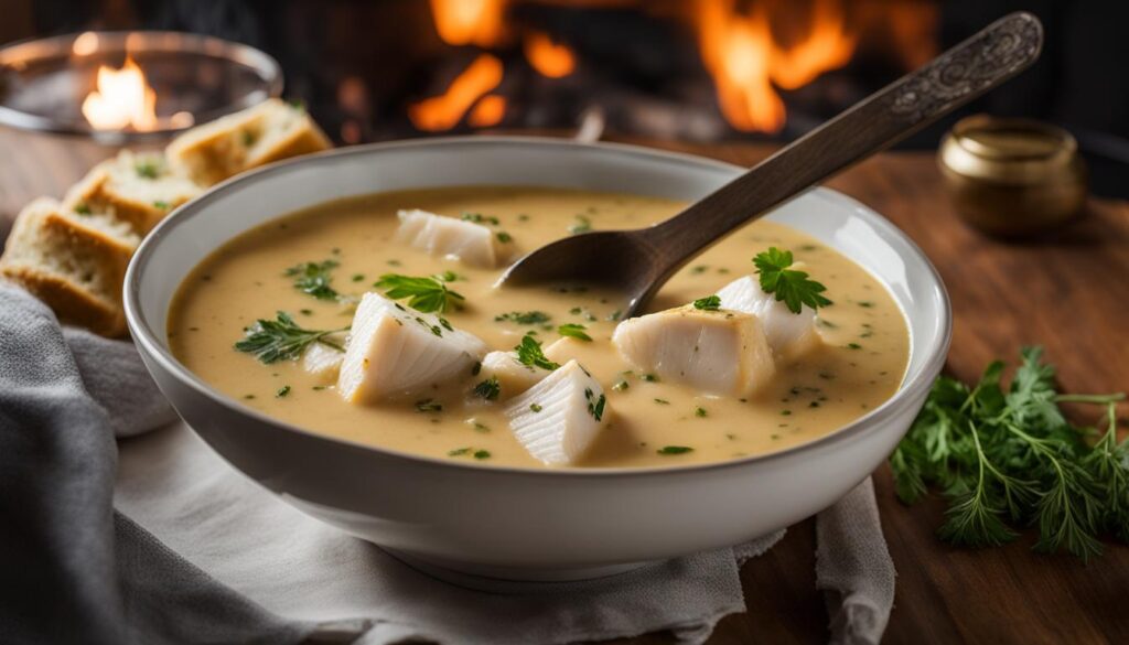 creamy fish soup