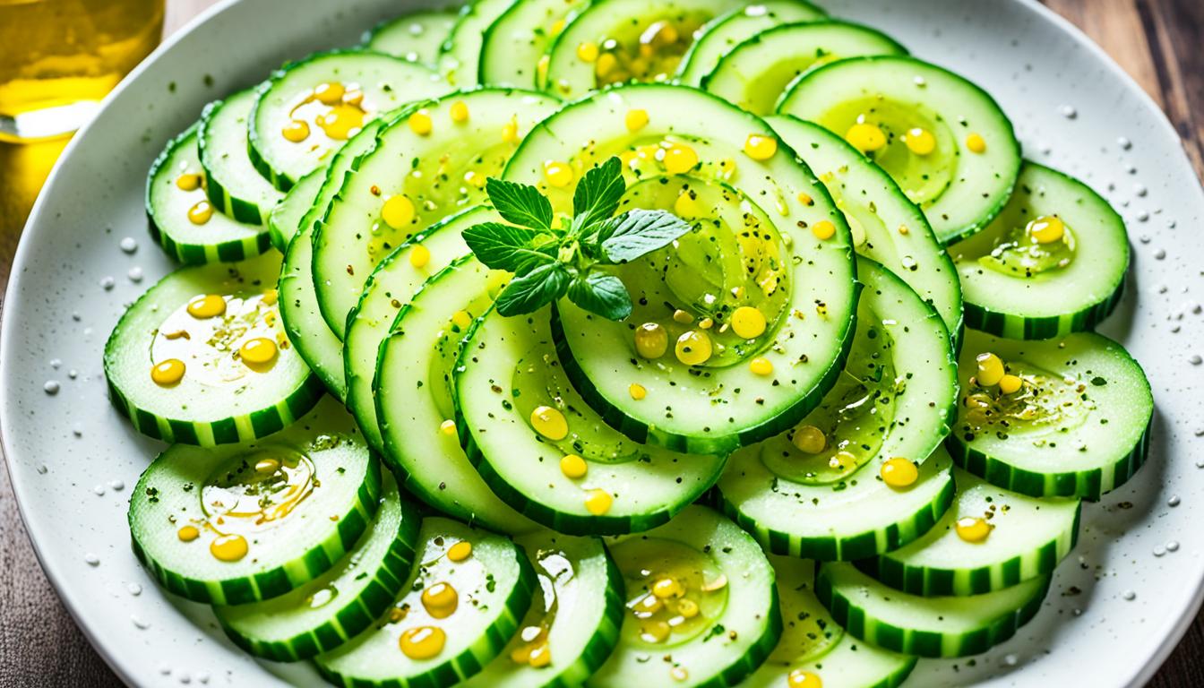 cucumber salad mustard oil dressing