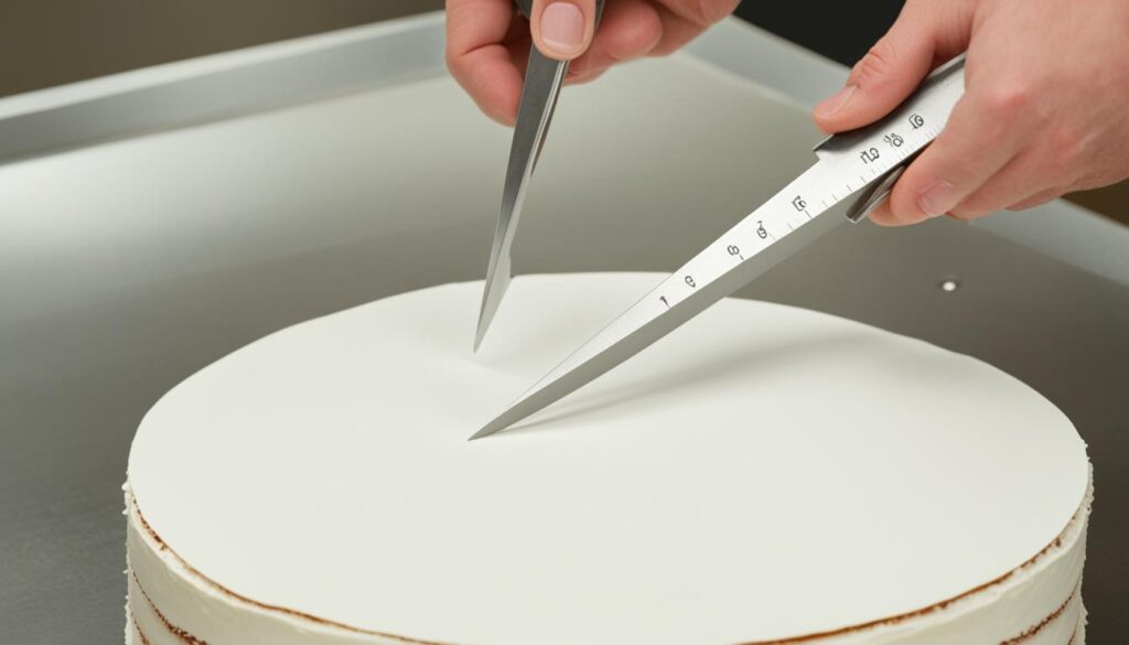 cutting parchment rounds for various cake pans