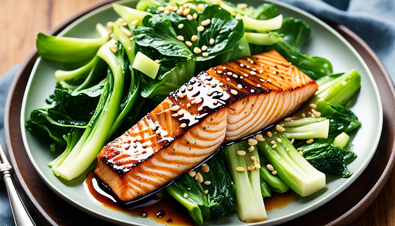 Honey Soy Teriyaki Salmon & Bok Choy Recipe