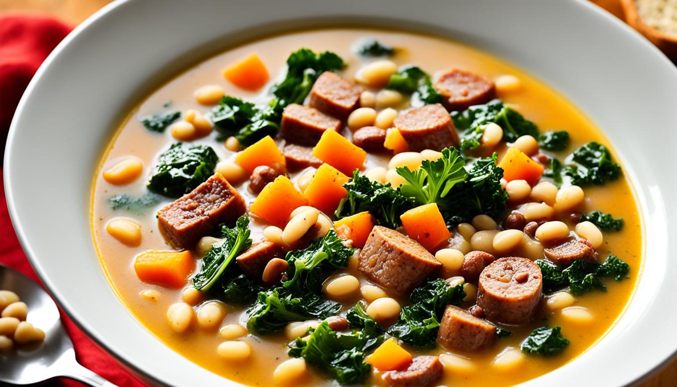 Easy Sausage Kale & Black Eyed Pea Soup Recipe