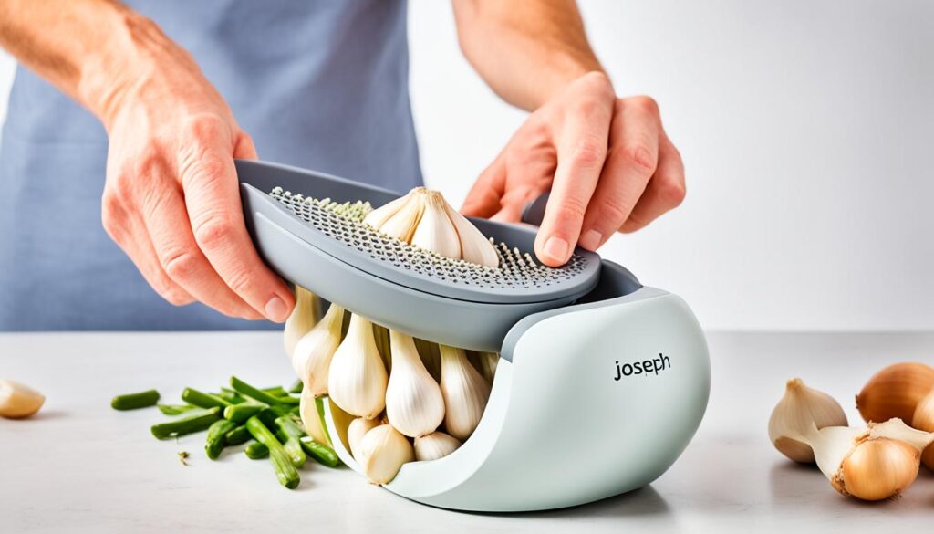 ergonomic garlic press