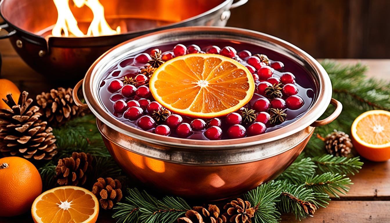 flaming holiday punch winter cocktail recipe