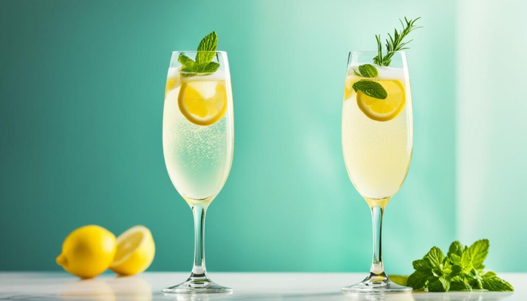 gin champagne cocktail ideas