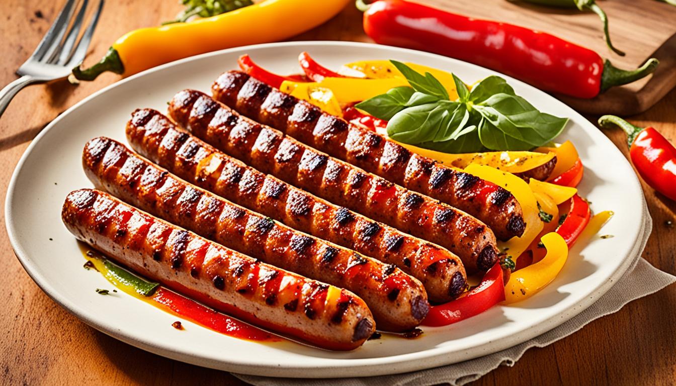 grilled italian sausage with sweet and sour peppers and onions recipe