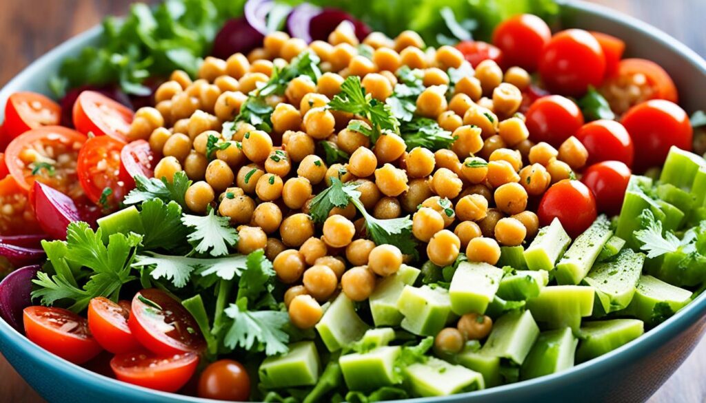 healthy chickpea salad