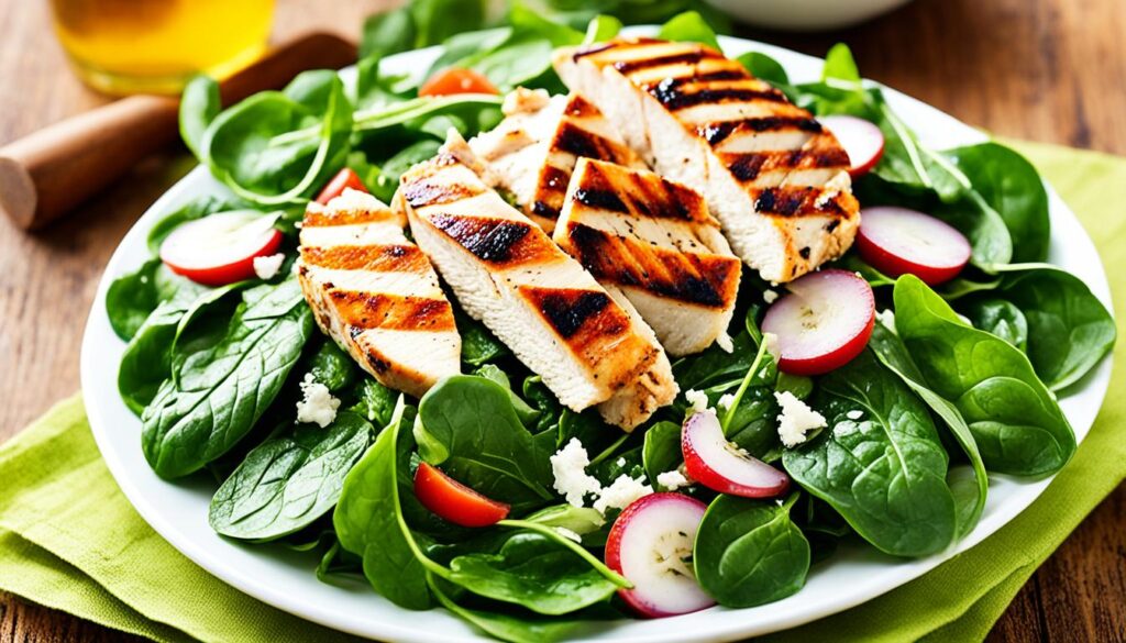 healthy grilled chicken salad