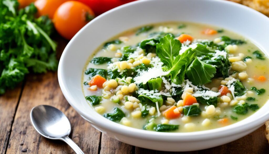 hearty escarole barley parmesan soup recipe