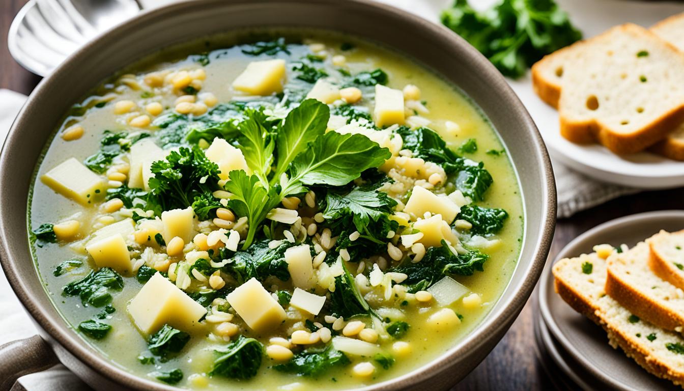 Hearty Escarole Barley Parmesan Soup Recipe