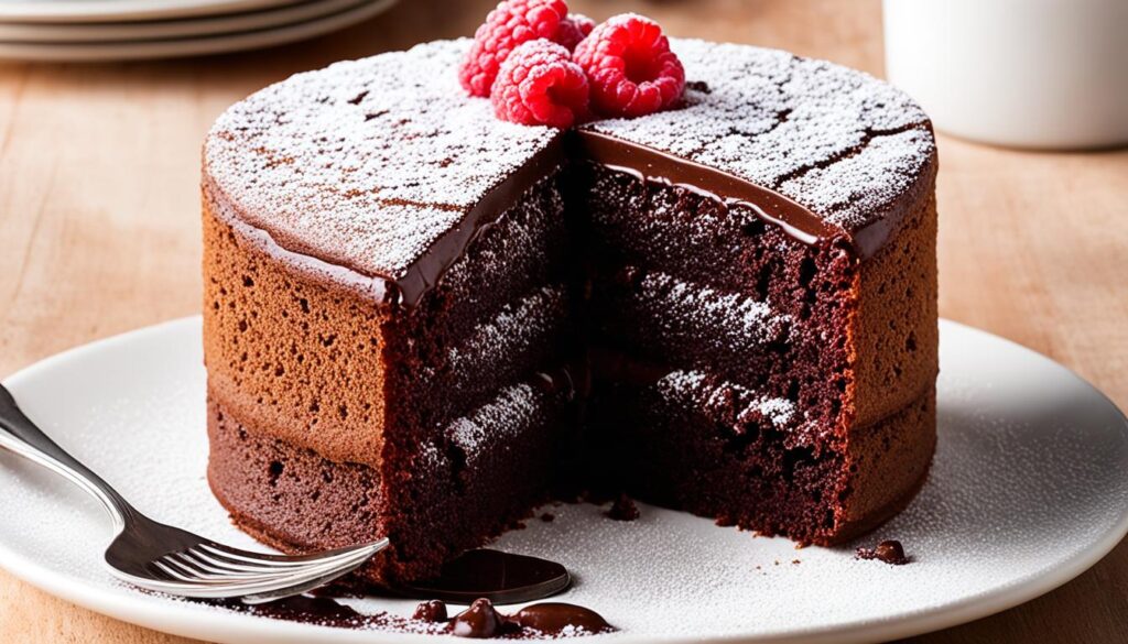 homemade chocolate souffle cake