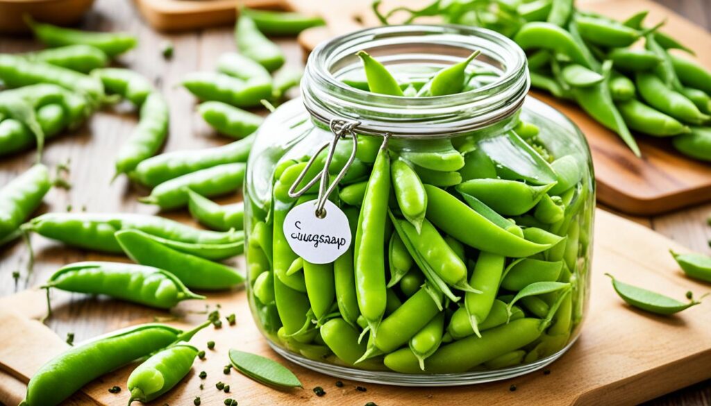 homemade pickled sugarsnap peas