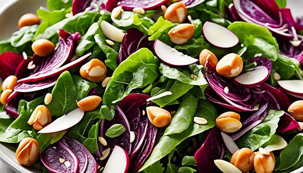 homemade salad with beans