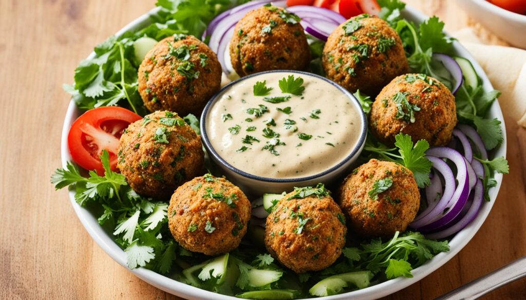 homemade vegan falafel