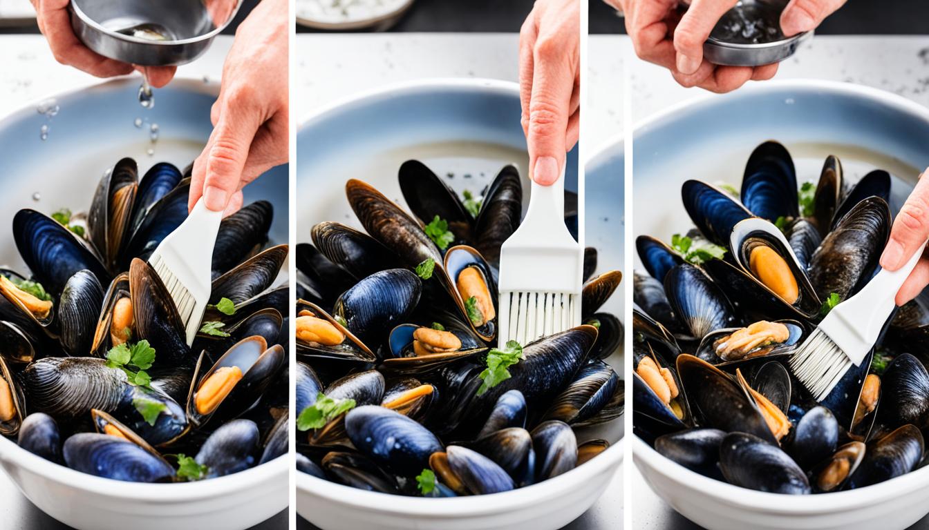 how to clean debeard mussels