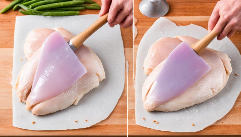 how to flatten chicken breasts