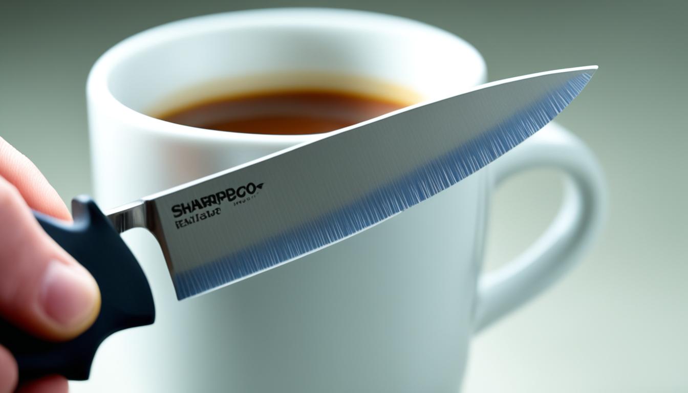 how to sharpen a knife on a mug