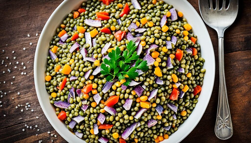 lentil herring salad