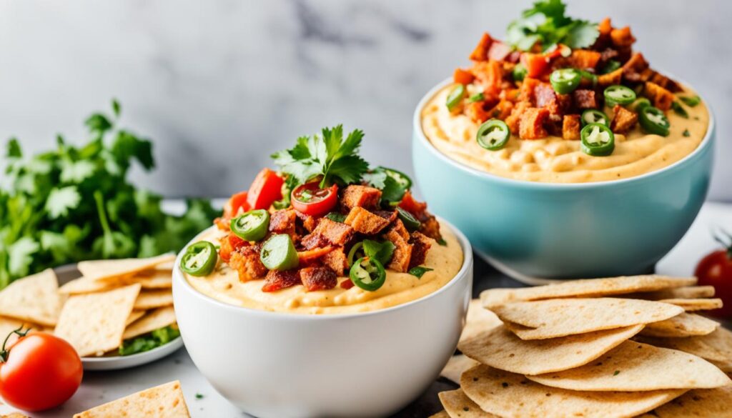 loaded vegan queso dip