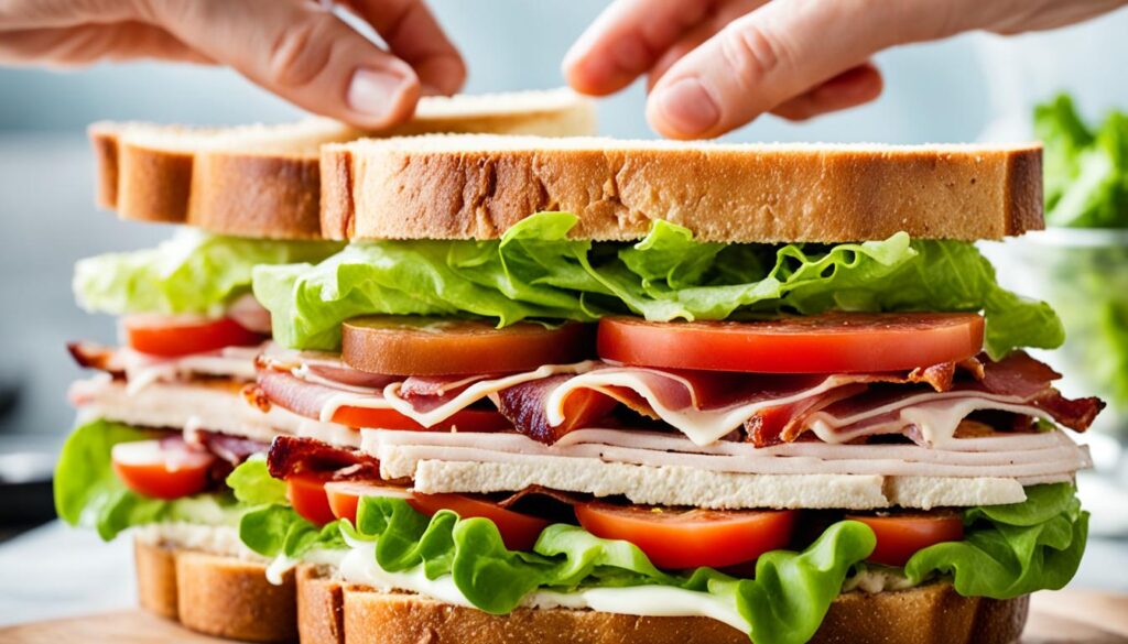 making and storing club sandwiches