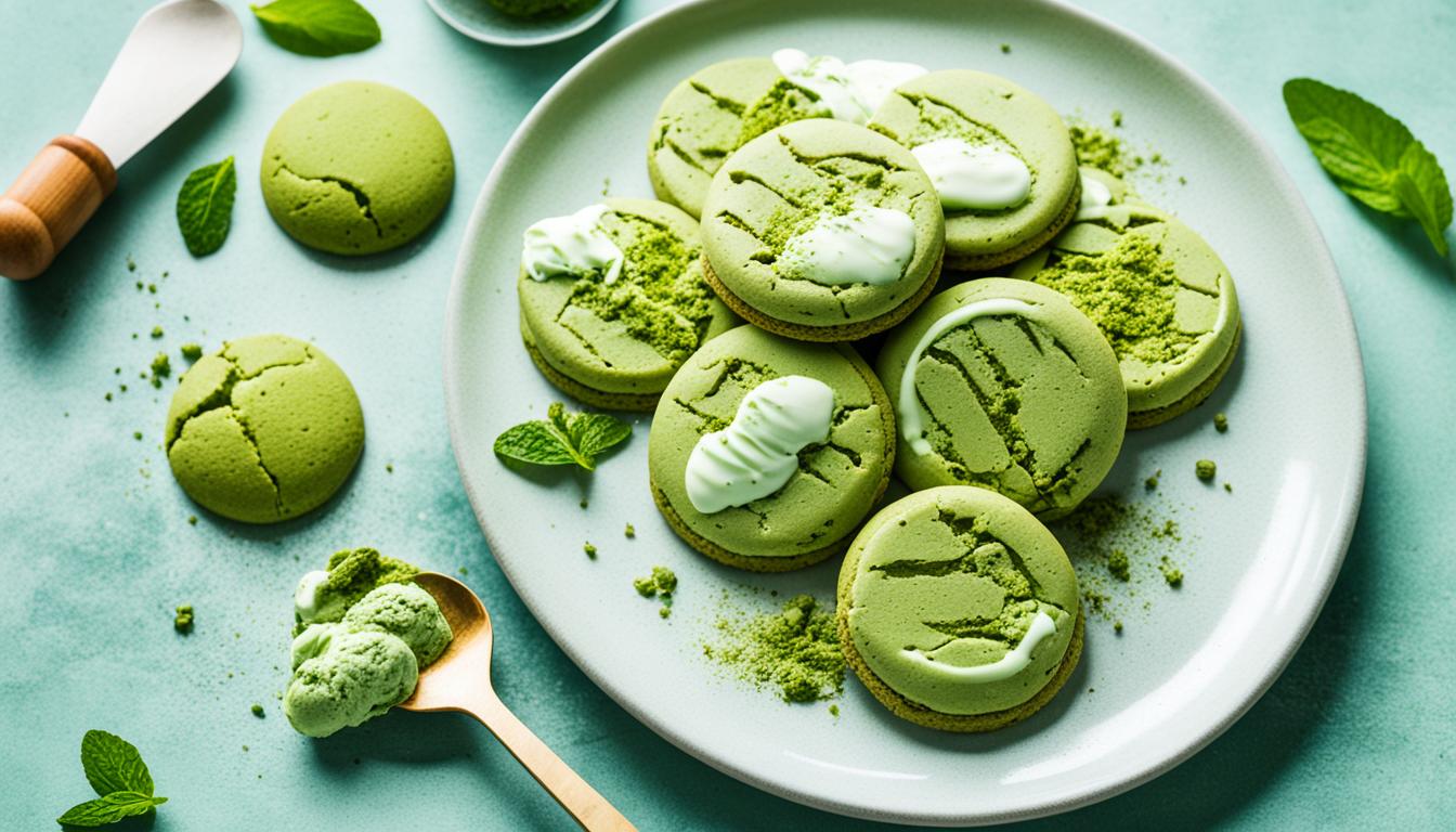 matcha green tea ice cream cookies desserts recipe