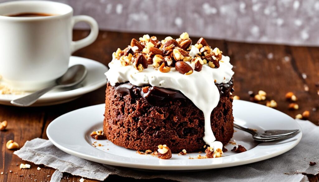 microwave rocky road sponge cakes