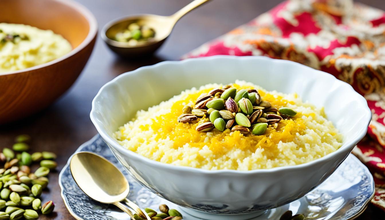 Persian Saffron Rice Pudding Recipe | Exotic Delight