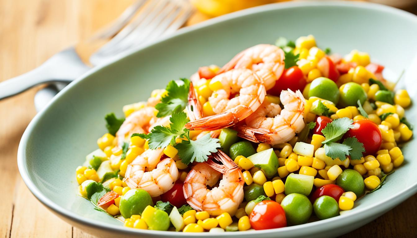 quick easy shrimp corn tomatillo salad recipe