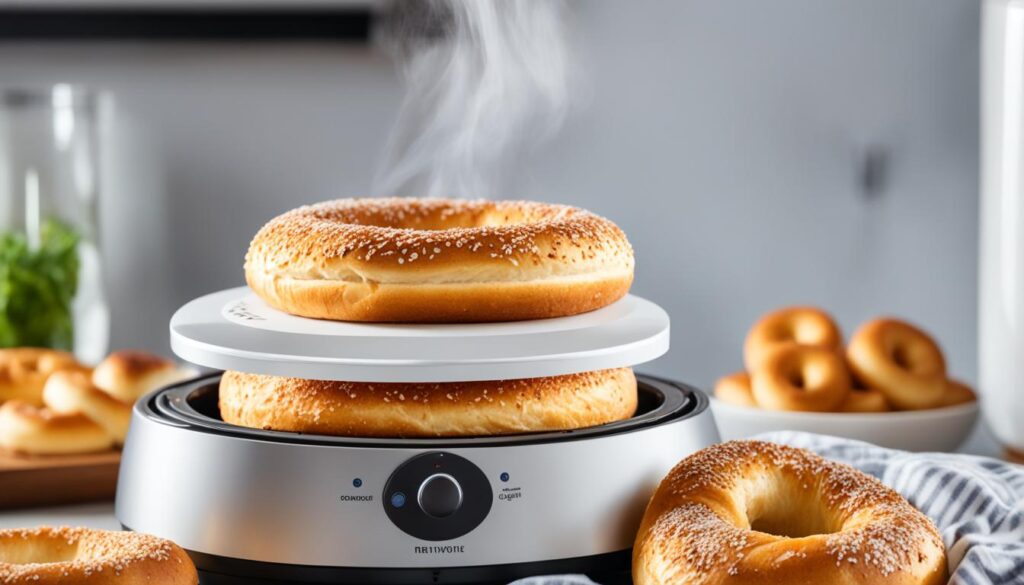 reheat frozen bagels