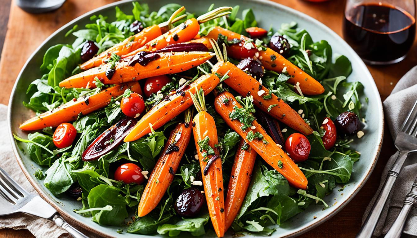 Roasted Carrot Salad with Peanut Sesame Mole